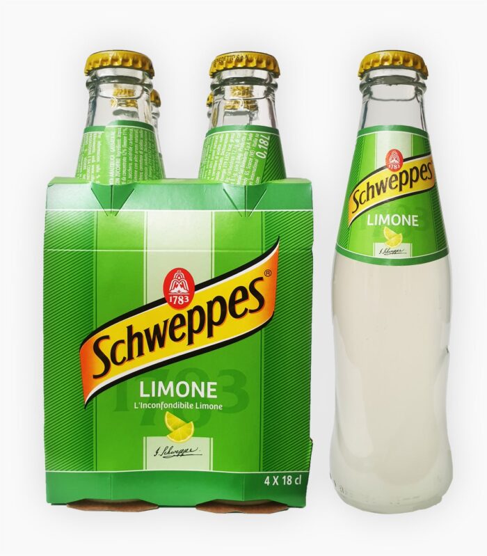 SCHWEPPS LIMONE IN VETRO X4